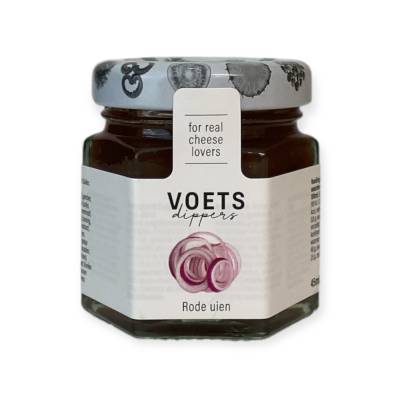 Voets kaasdip met rode ui – Mini 45 ml